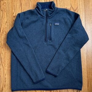 Patagonia Men's Deep Blue 1/4 Zip-Up Sweater